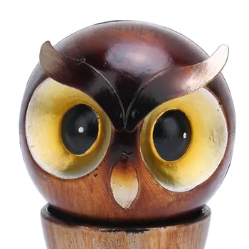 

New Owl Fun Ornament Iron Art Decor Handmade Craft Rotating Detachable Head Home And Desk Decoration Perfect Gift