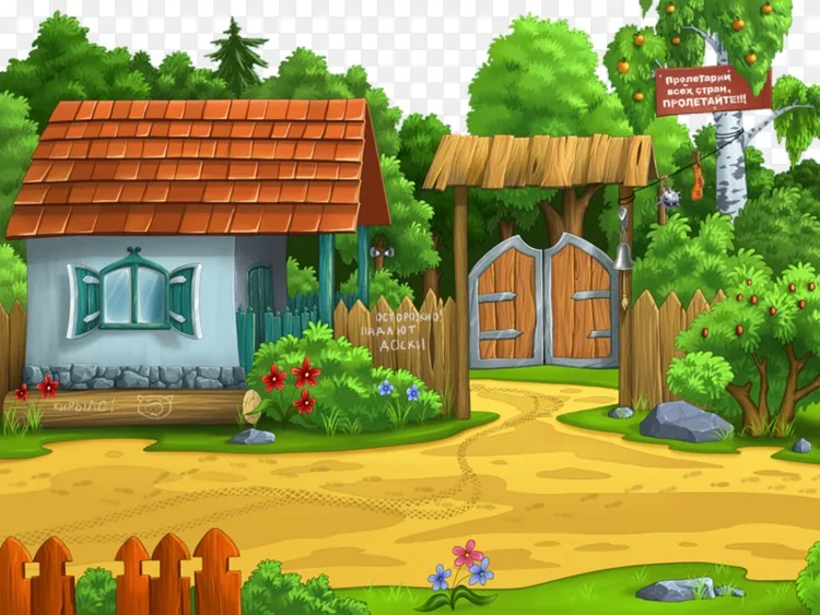 png森林中的儿童壁纸小屋图片