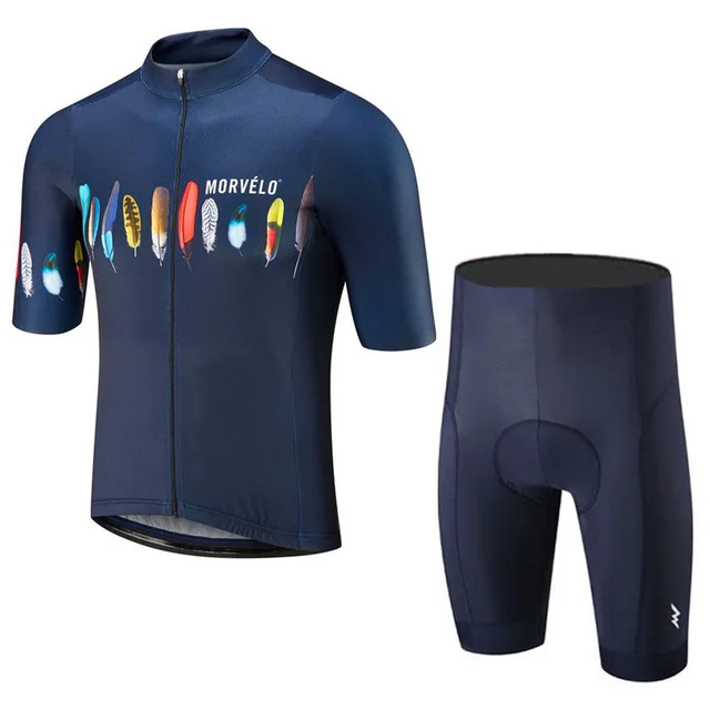 Велосипедная майка MORVELO Maillot Ropa Ciclismo Hombre одежда для коллективного велосипеда Быстросохнущий комплект с короткими рукавами MTB велосипедная одежда 9D GE