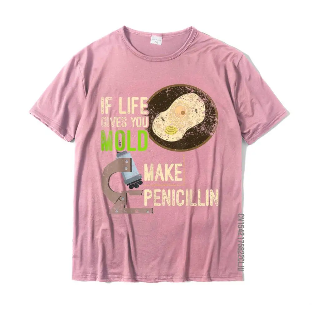 Printed Male 2021 Hot Sale Casual Tops T Shirt Round Collar Autumn 100% Cotton T Shirt comfortable Short Sleeve T Shirt Funny Microbiology Mold Penicillin Scientist Gift Biology T-Shirt__32389 pink