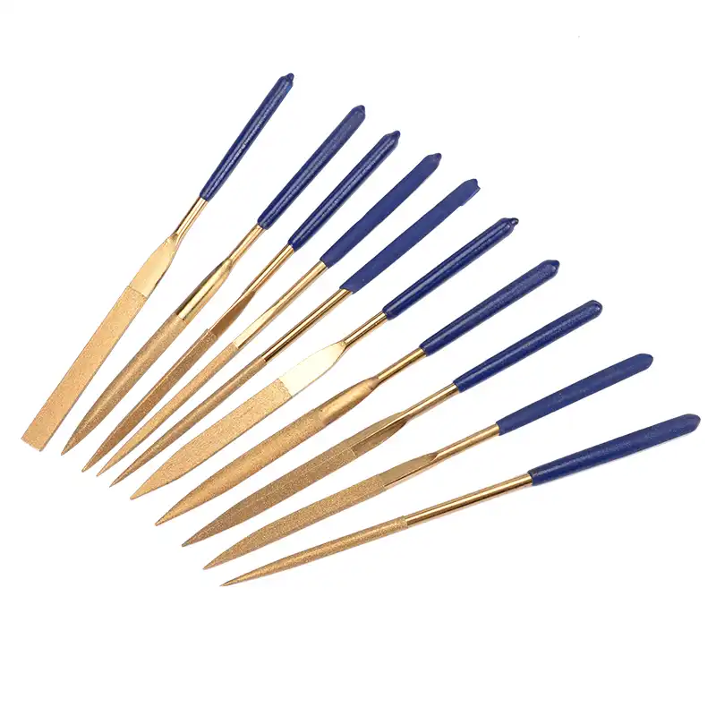 10Pcs Diamond Needle File Set Titanium Coated Tool Jewelry Glass 140//160//180mm