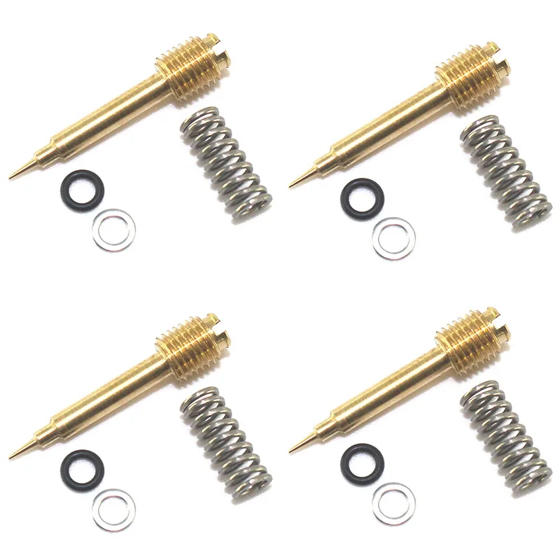 4pcs Для EJ650 W650 KZ750K VN750A ZX750F Ninja EJ W 650 KZ750 VN750 ZX750 KZ VN ZX 750 K A F КАРБЮРАТОР РЕГУЛИРОВКА соотношения топлива винт - Цвет: 4pcs