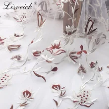 100x135 см французская чистая кружевная ткань с цветочной вышивкой Тюлевая сетчатая пряжа кружевная ткань diy нигерийские вечерние платья