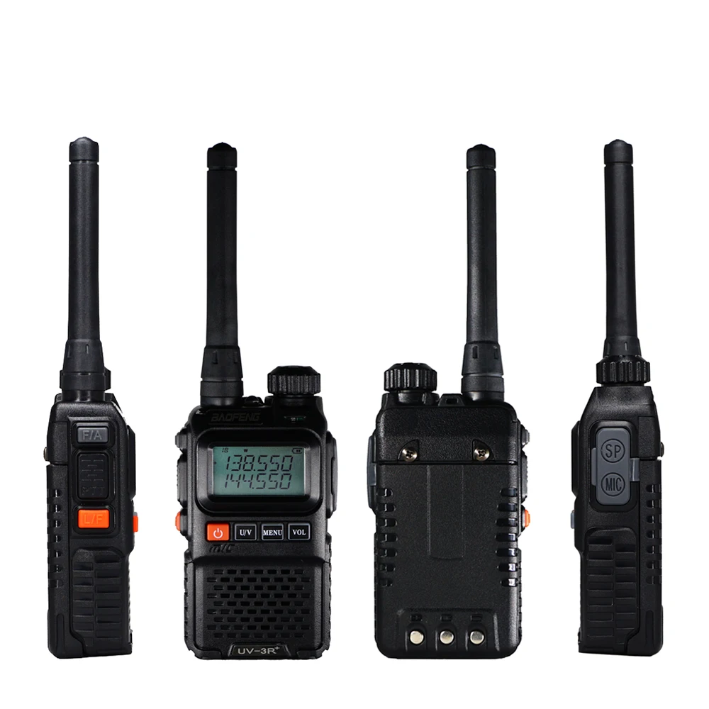 Baofeng UV 3R Plus Walkie Talkie двухдиапазонный UV3R + двухстороннее радио беспроводной CB Ham FM HF