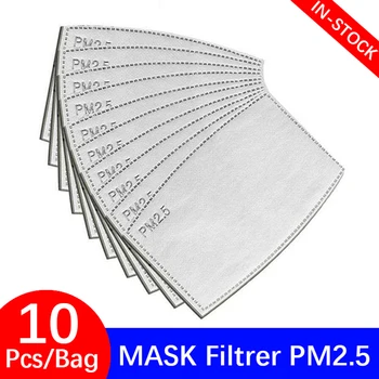 

PM 2.5 Face Mask Filter Dust Anti Haze 5 Ply 95 Activated Carbon Filter Adults Mouth Masks Protection Respirator FPP2 25 50 Pcs