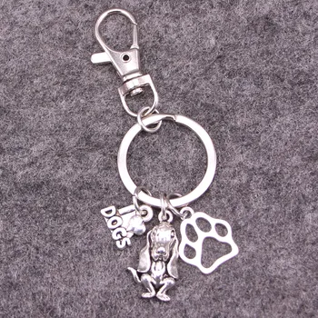 

20Pcs Dog key chain love footprints Key Chain Decorative Alloy Keyring Pendant Bag Purse Car Keychain Jewelry Gift