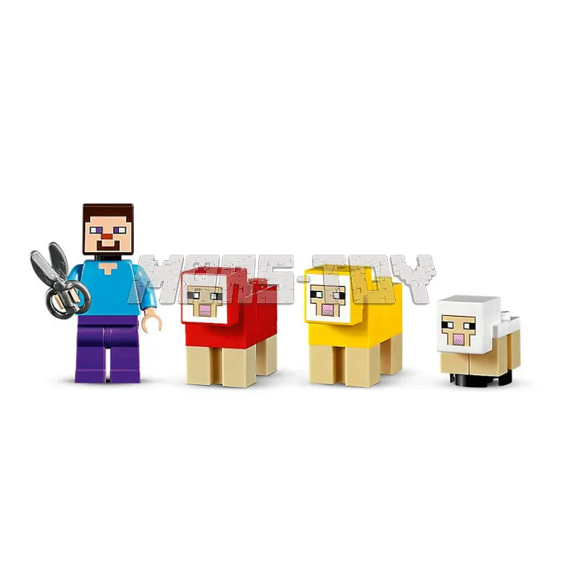 The Wool Farm Building Blocks With Steve Action Figures Compatible 21153 Bricks Sets Toys For Gifts Kids The Wool Farm Building Blocks With Steve Action Figures Compatible 21153 Bricks Sets Toys For Gifts Kids
