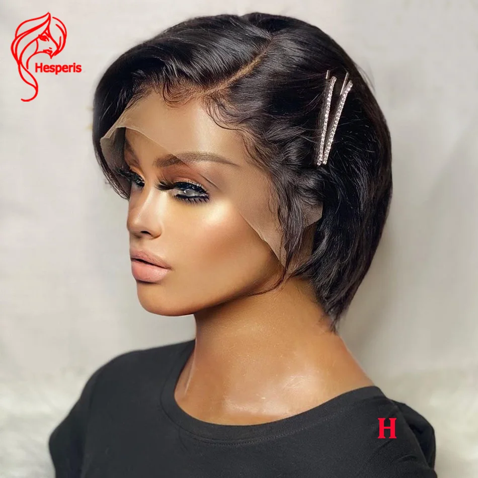 Best Offers Wigs Human-Hair-Wigs Short Bob Plucked Lace-Front Pixie Cut Hesperis 13x6 Bob Brazilian dV5D9jZX3