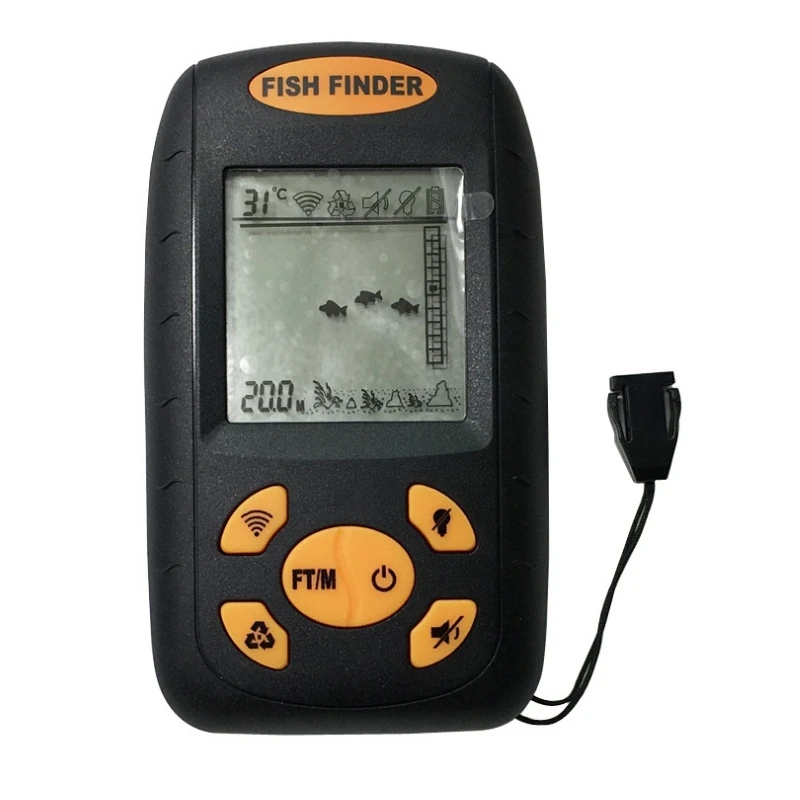 

2018 New Sonar Fish Finder Fishing Depth Sonar Sensor Alarm Transducer