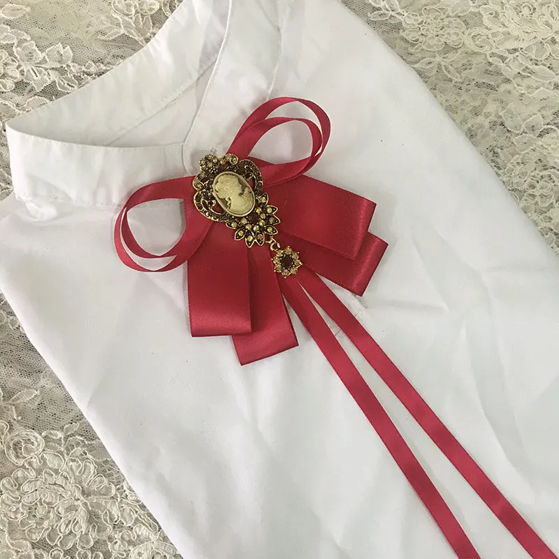 Ribbon Bowtie Мужской женский свитер, рубашка, булавка-ленточка, заколки, галстук-платок, новинка, Свадебная вечеринка, Бабочка, сплав, горный хрусталь, кристалл, галстук-бабочка, Женский Галстук - Цвет: Ribbon Bowtie
