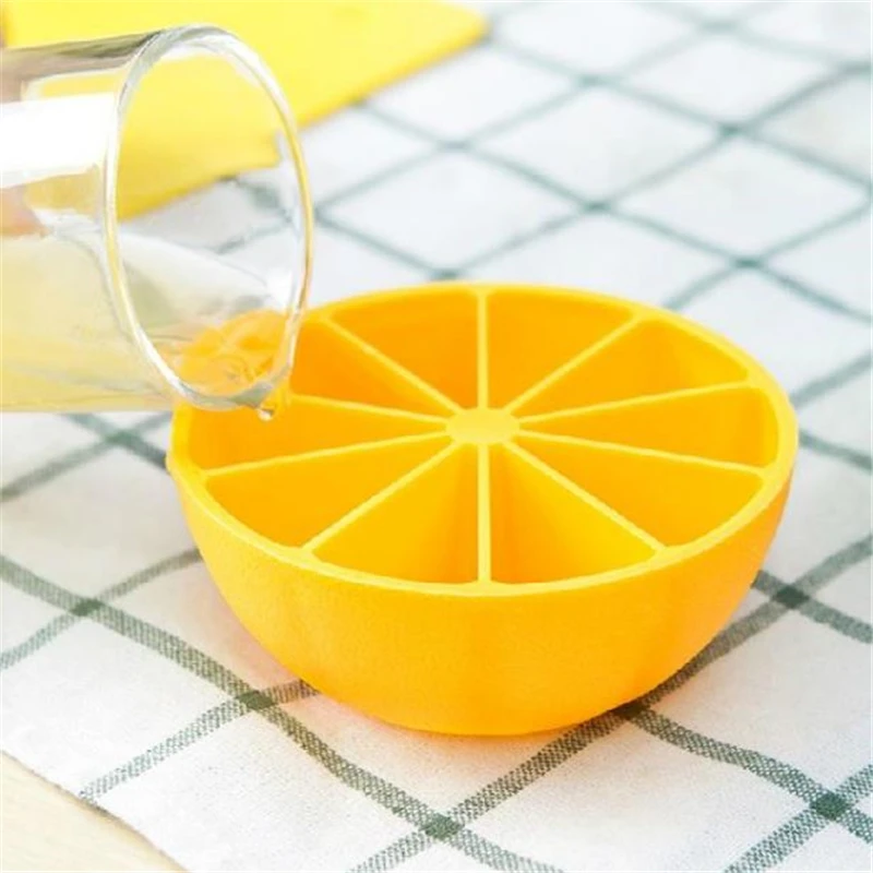 DIY креативная форма лимона, форма для льда, Экологичная Пластиковая форма для льда, 10 сеток, форма для льда, форма для мороженого, желе, кухонные принадлежности