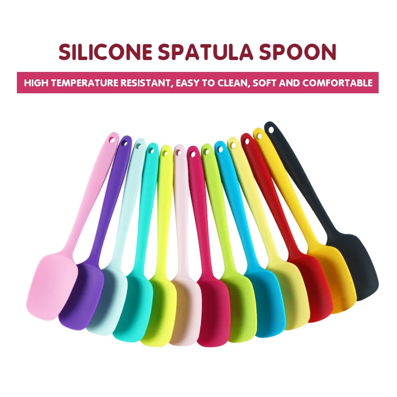 1pcs 27.2cm Baking Tools For Cakes Silicone Spatula Spoon LFGB Cookie Spatulas Pastry Scraper Mixer Buttter Ice Cream Scoop
