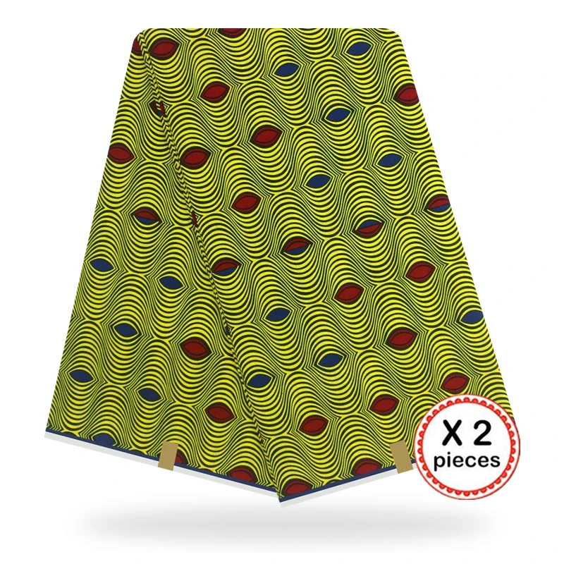 Африканская восковая ткань с принтом Анкара для шитья Анкара африканская ткань 12 ярдов Нигерия хлопок Гана ткань для платья 91008