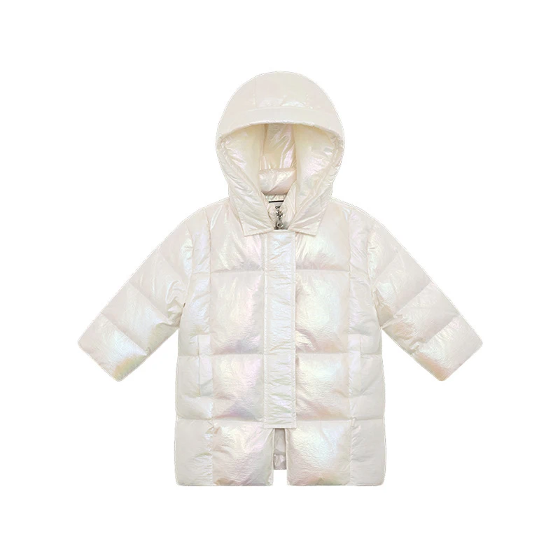 Fur collar children's hooded down jacket handsome boy fashion lock warm warm tide coat