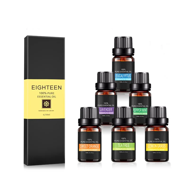 

10ml Pure Essential Oils Set for Aromatherapy Diffusers Massage Oil Perfume Oil Esencias Para Humificador