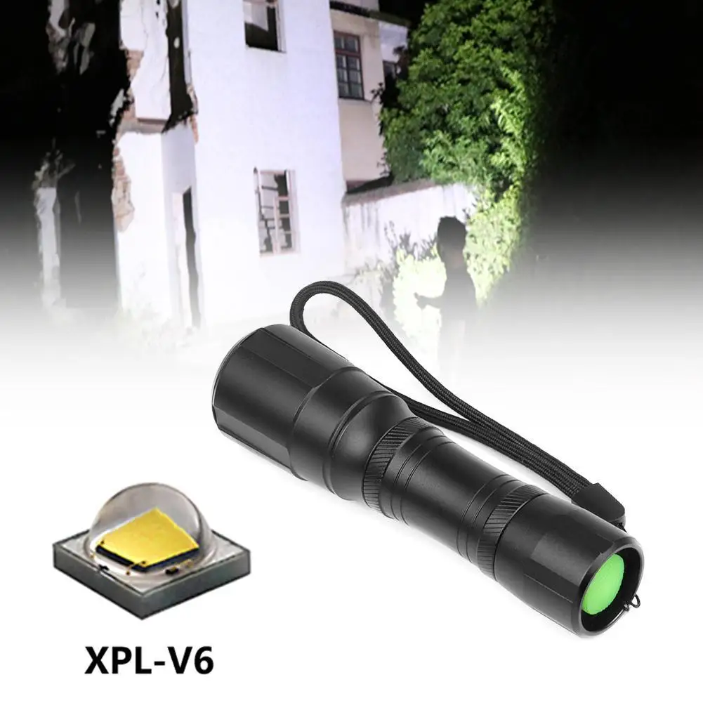 Super Bright Tactical Lamp Rechargeable Torch 18650/AAA 5 Modes With Rope Torch Lamp Waterproof Torch Flashlight With Rope