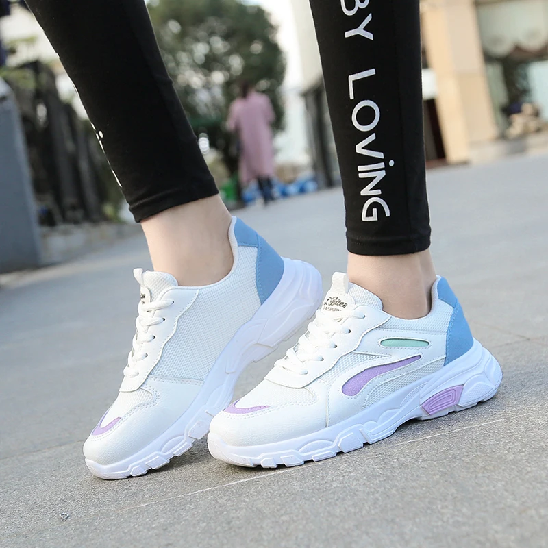 

Hot Sale Women's Vulcanize Shoes Lady Casual White Shoes Women Platform Sneakers Leisure Sneakers Flat Zapatos De Mujer 2019 New