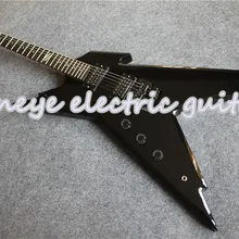 Suneye Левша гитара черная глянцевая отделка Dean стиль DIY Гитарный комплект и розовое дерево гриф электрическая гитара Ra на заказ доступны