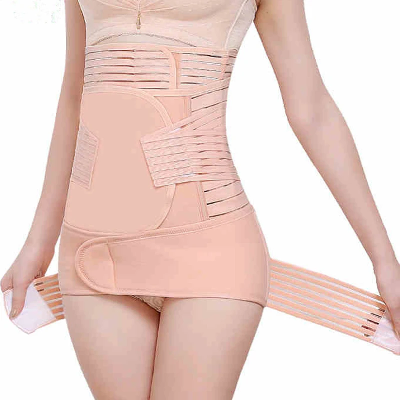 

Mom Waist Belly Bands Polyester Postpartum Abdominal Belt Recovery Belly/Abdomen/Pelvis Shapewear Breathable 3in1 Belly Bandage