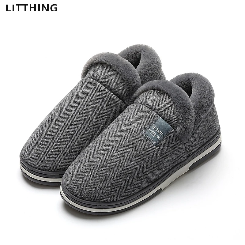 Zapatillas de casa con pelo corto de felpa para hombre, antideslizantes, para dormitorio, suaves, para interior, para invierno