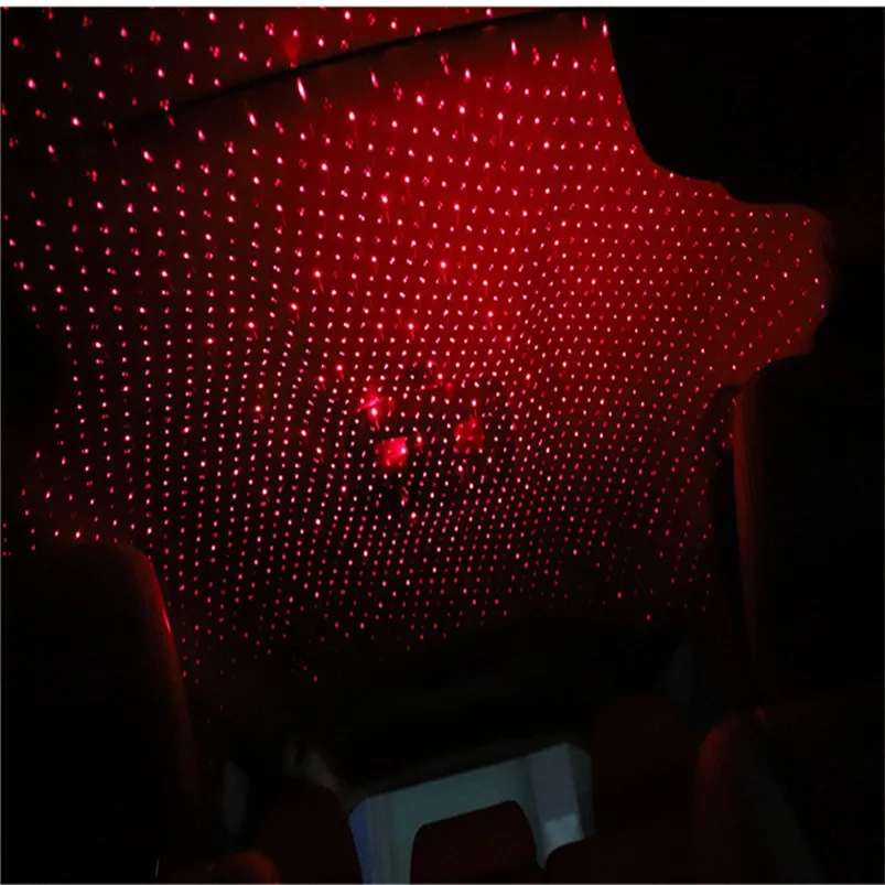 USB Car Atmosphere Lamp Night Light For Home Interior Ambient Star Light LED Projector Lamp Red Light color Lamparas 40NOV1910