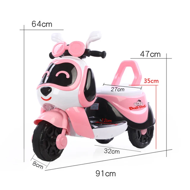 Children's Electric Motorcycle New Children's Riding Toy Can Be Slippery Cartoon Puppy Pedal Tricycle Can Carry People 5