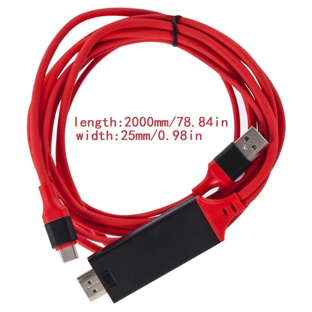 Тип-C 8 Pin к HDMI кабель HD 1080P HDMI конвертер адаптер USB кабель для передачи данных кабель для HD ТВ цифровой AV