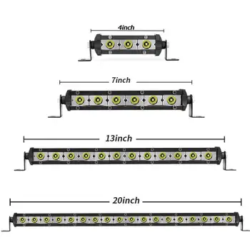 

OFFROAD LED WORK LIGHT BAR SUPER SLIM 4 7 13 20 INCH 12V 24V CAR SUV TRUCK WAGON PICKUP 4X4 UTE SPOT BUMPER DRIVING LAMP 9W 18W