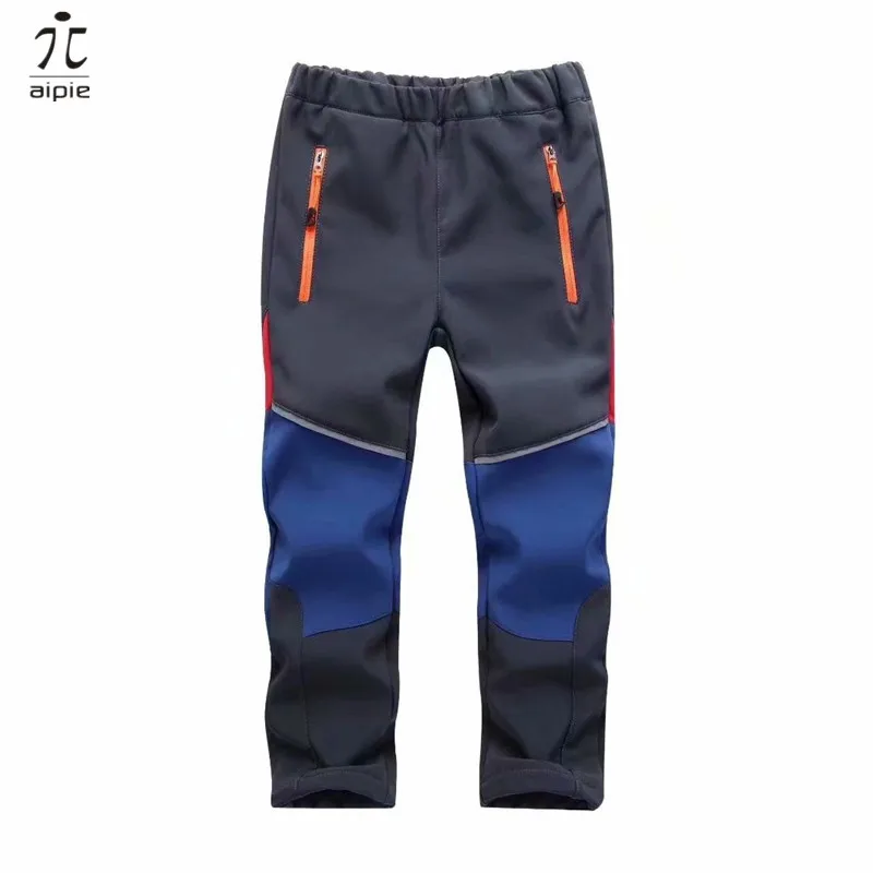 

C1801 Waterproof Autumn Winter Children Patchwork Keep Warm Trousers Kids Boys Girls windproof waterproof Sport Children Pants