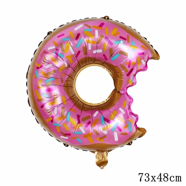 32Inch Donut Digital Foil Balloon Fruit Ice Cream Helium Balloon Birthday Party Decoration Kids Toy Sweet Digital Balloon Showe as picture