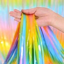 New Unicorn Party Rainbow Tinsel Party Decoration Birthday Decoration Birthday Party Decoration Adult Party Photo Zone Curtain