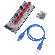 3 güç bağlantı noktaları PCI E yükseltici kart 1x ila 16x genişletici USB 3.0 veri kablosu grafik kartı genişletici madencilik kartı kiti BTC madencilik...