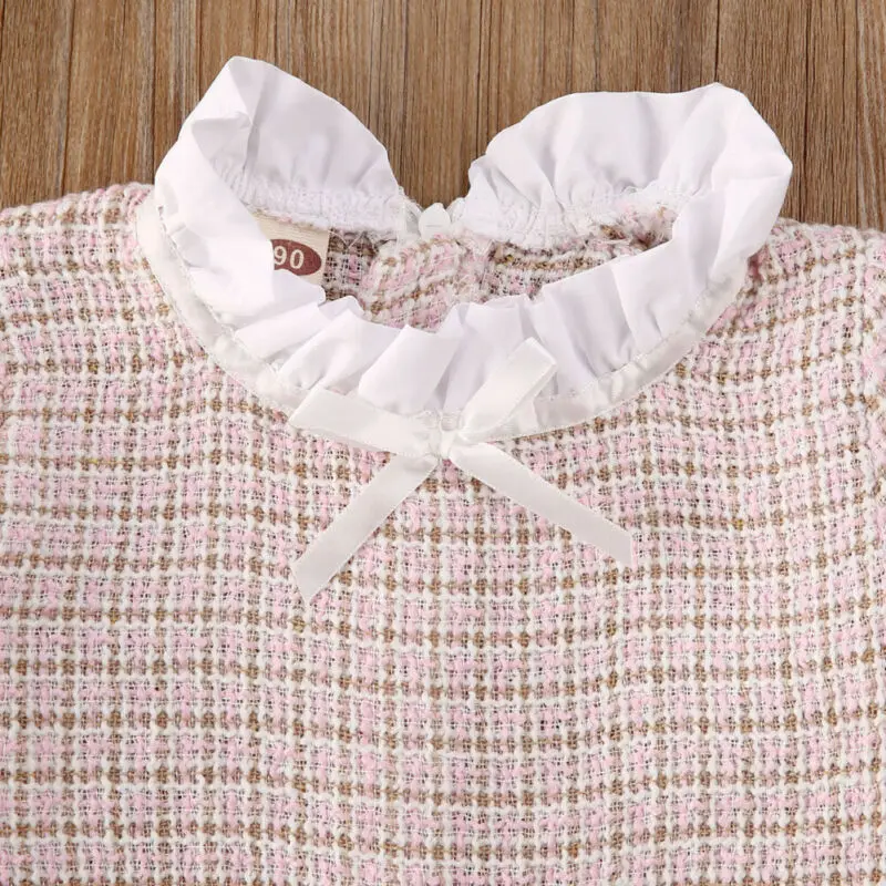 Розовое платье для маленьких девочек пышная клетчатая юбка-пачка платье для дня рождения, выпускного вечера г. Новое платье принцессы