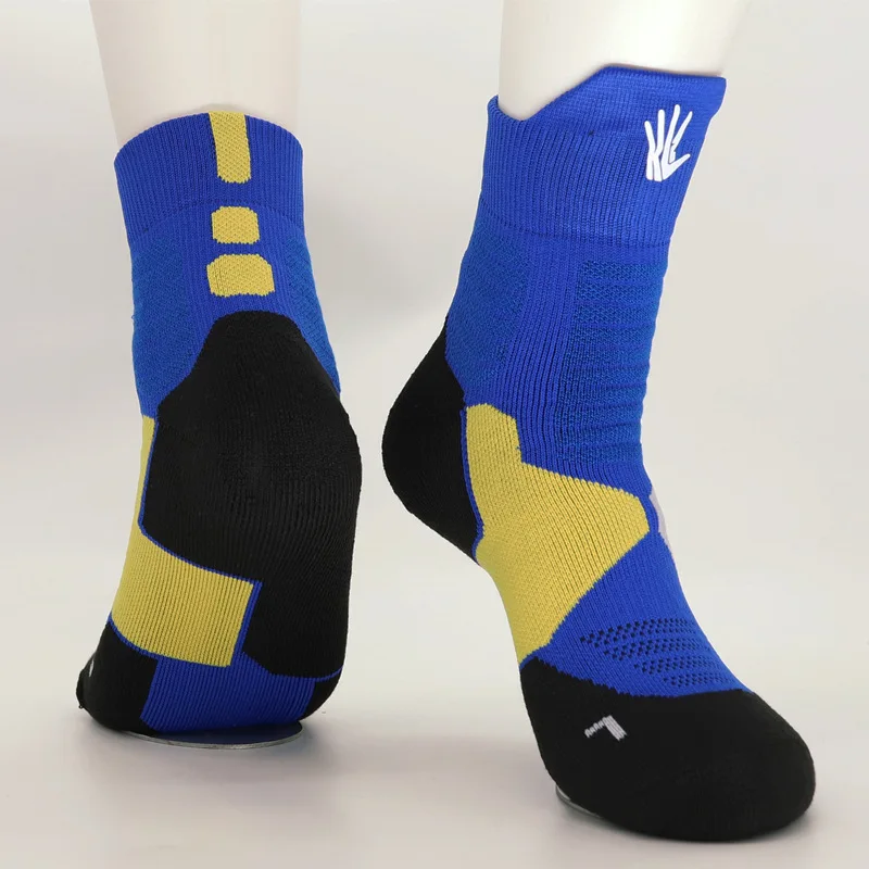 Adult 2020 Mid Calf Crew Socks Kawhi Leonard Red Small Forward SF Swingman Wing Basketball Soxes Training Cushion Quarter Heel |