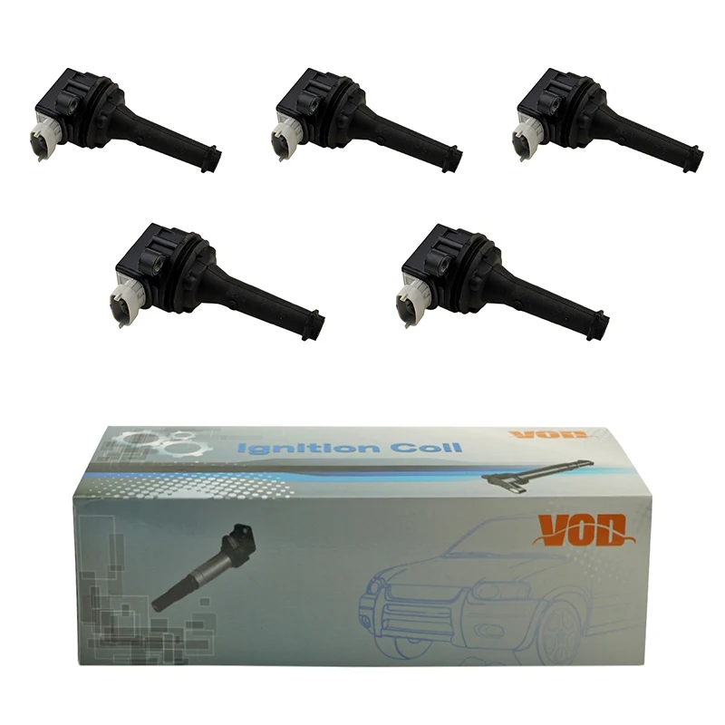 5 шт. Авто катушки зажигания для Volvo C30 2.4L 2,5 T C70 S40 S60 T5 S60L S80L V40 беговые T5 V50 V60 T5 XC60 T5 XC60 T6 30713417