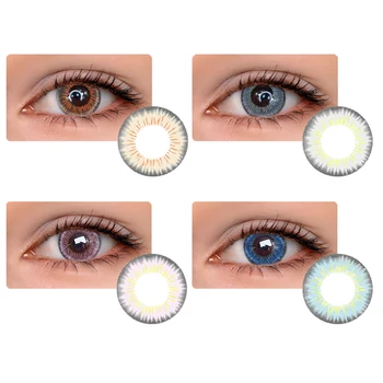 

2Pcs/pair Mrs.H Contact Color Lenses On Eyes Multi-Colored Lenses Beauty Cosplay Colored Contact Lenses Gray Lenses Year Throw
