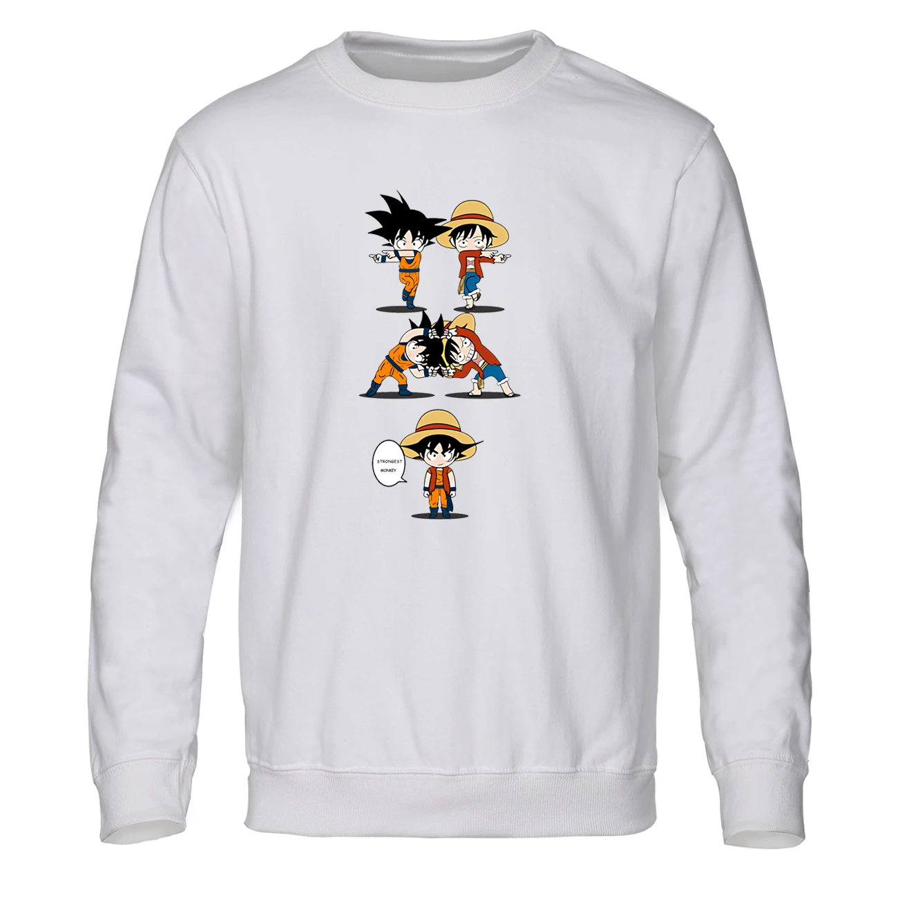 Забавный цельный Луффи Драконий жемчуг толстовка с Гоку мужская модная Осенняя спортивная одежда Зимний флисовый пуловер уличная одежда