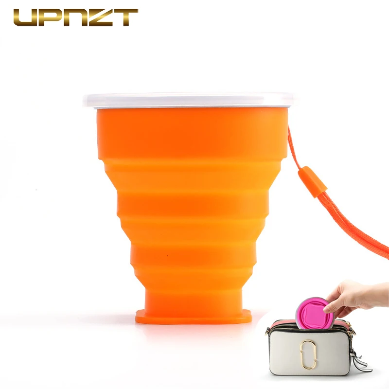 

200ml Travel Cup Silicone Retractable Folding Coffee Cups Outdoor Sport Telescopic Collapsible Tea Water Gargle Cup