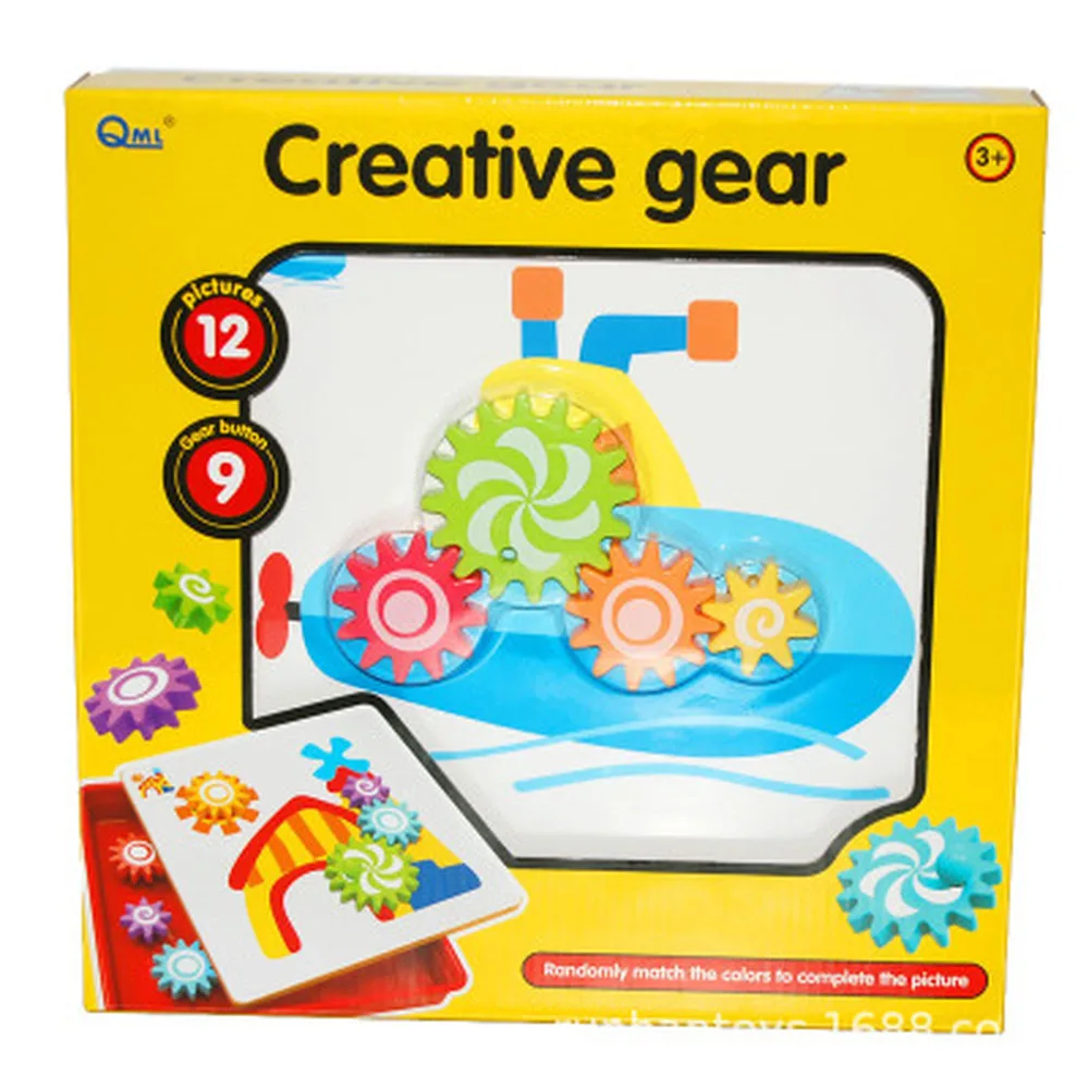 Children's Educational Creative Rotating Gear Kit Art Large Button Mushroom Nail 3D Puzzles Toys Gift for Children Funny | Игрушки и