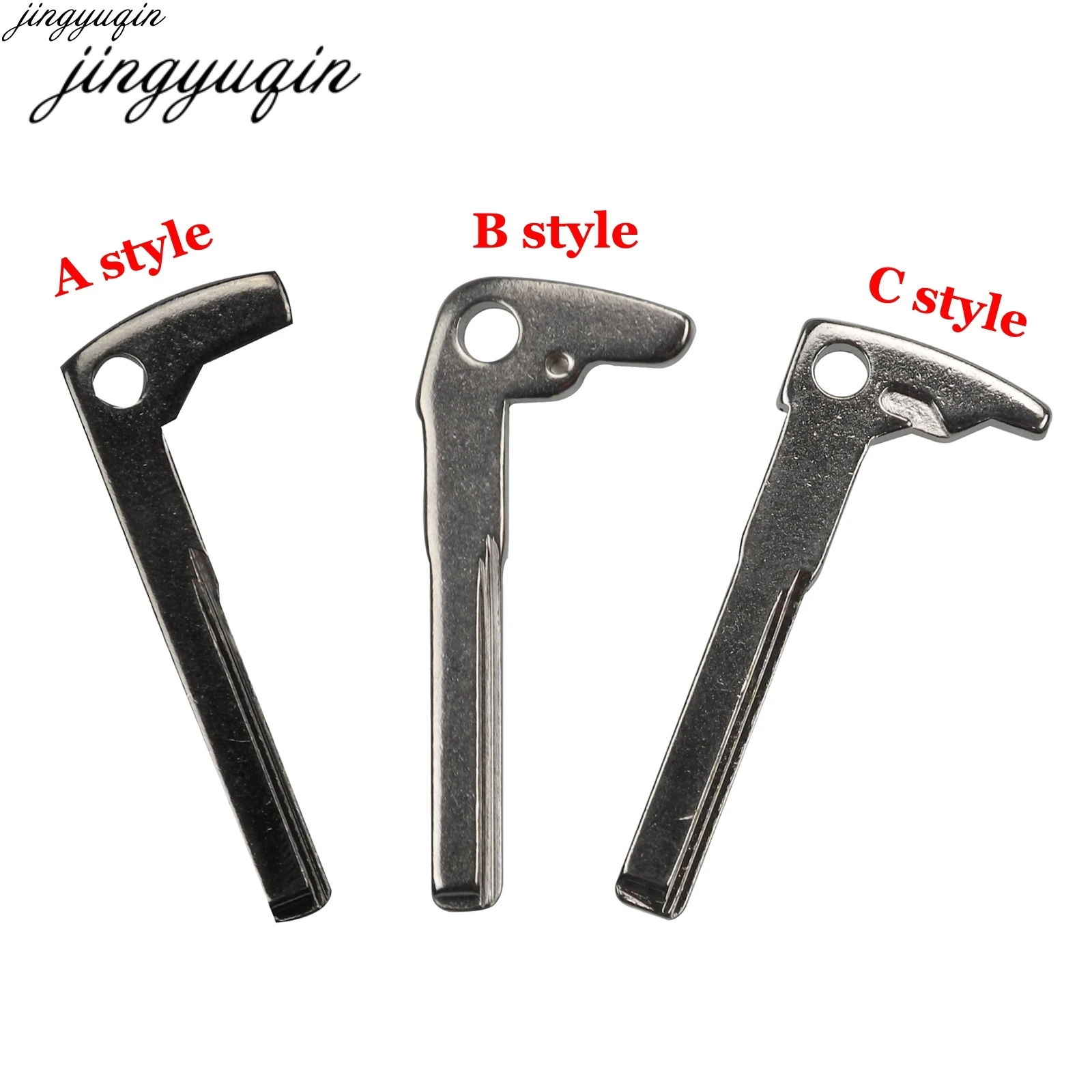 Jingyuqin 10pcs/lot Smart Remote Chrome Key Fob Blank Uncut Blade Lade Insert Replacement for Mercedes Benz | Автомобили и