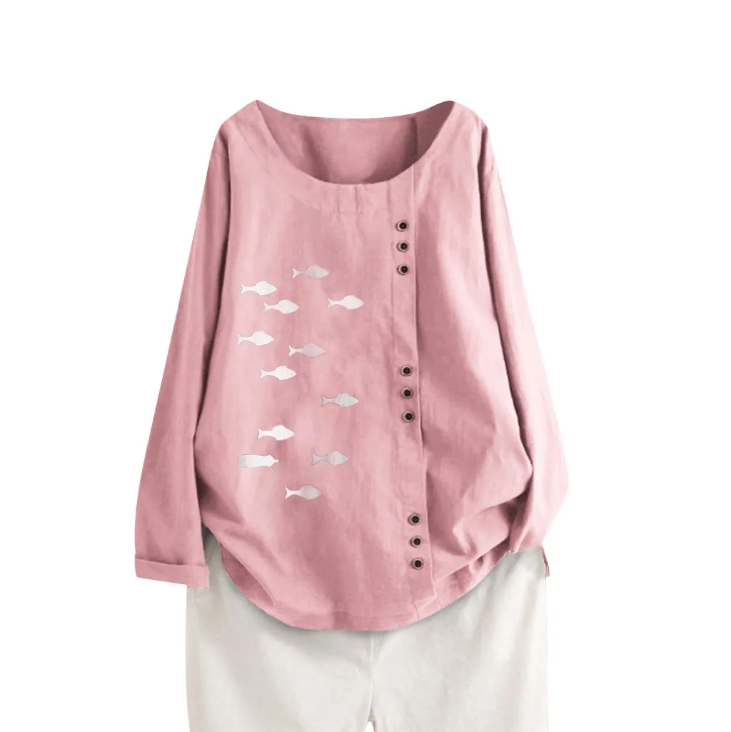 Blusas femininas 2019 женщины большого размера Блузка с длинным рукавом хлопок белье