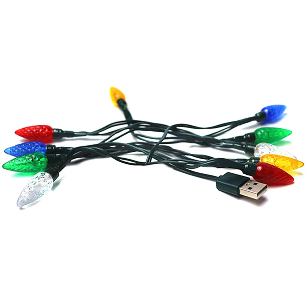 Новый счастливый Рождественский светильник светодиодный USB кабель зарядное