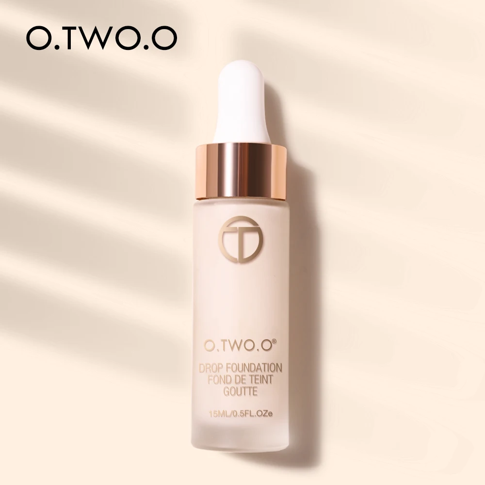 O.TWO.O Liquid Foundation Professional Makeup Base Oil Free Full Coverage Concealer Long Lasting Liquid Foundation Cosmetics