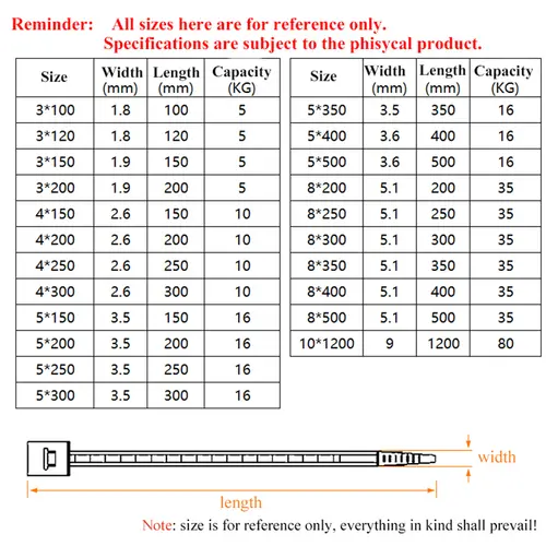 100pcs/bag Cable Tie Self-locking Plastic Nylon Tie White Organiser Fasten Cable Wire Cable Zip Ties - Image 4