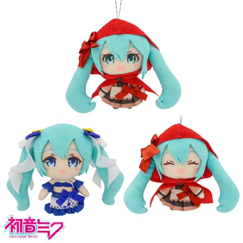 11 см Hatsune Miku плюшевые куклы игрушки Красная шапка милые Мультяшные мягкие