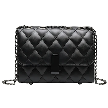 

Women PU Leather Big And Small Style Trendy Messenger Bags For Women Rectangle Grid Handbags Lady Crossbody Shoulder Bags Ins