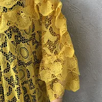 Super Size Lace Dresses 2021 New African Women Dashiki Fashion Water-soluble Lace Loose Embroidery Long Dress Africa Clothing 4