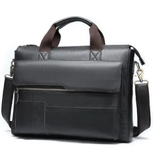 Сумка для ноутбука из натуральной кожи, сумка через плечо для бизнес-компьютера, диагональ 14 дюймов, портативный портфель для ноутбука KUMON