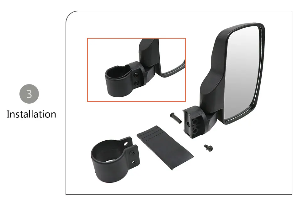 Alconstar-1.7" 2" UTV мотоцикл внедорожное боковое зеркало регулируемая двойная Пряжка зеркало заднего вида для UTV Can Am гоночное зеркало