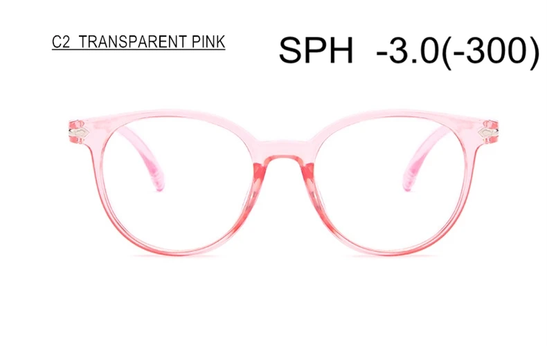 C2 (-3.0) SWOKENCE Prescription Glasses For Nearsighted Men Women Myopia Glasses Dioptre-0.5 to-6.0 Spectacles For Shortsighted F108 - Цвет оправы: C2 (-3.0)